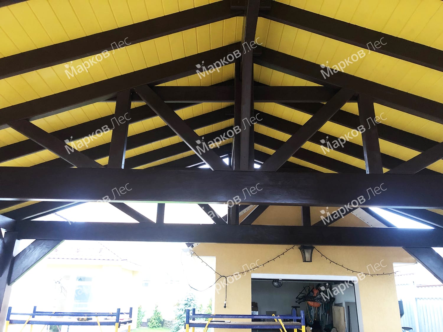Устройство крыши деревянного навеса